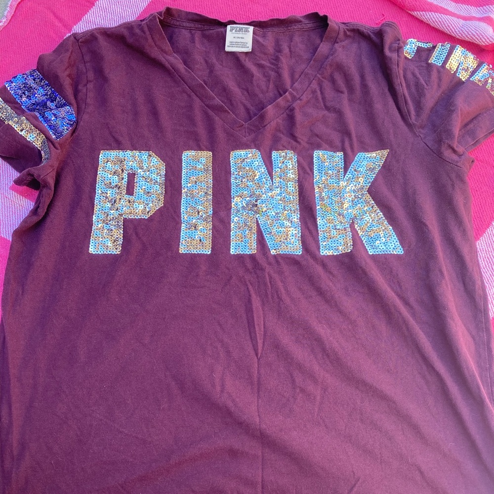 Pink Sequin tshirt
